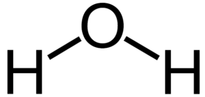 Structural formula of water