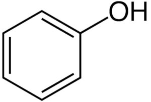 Structural formula of phenol