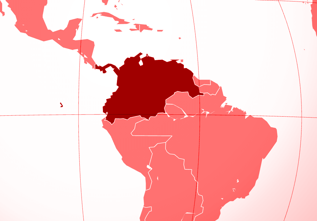 Mapa del virreinato de Nueva Granada