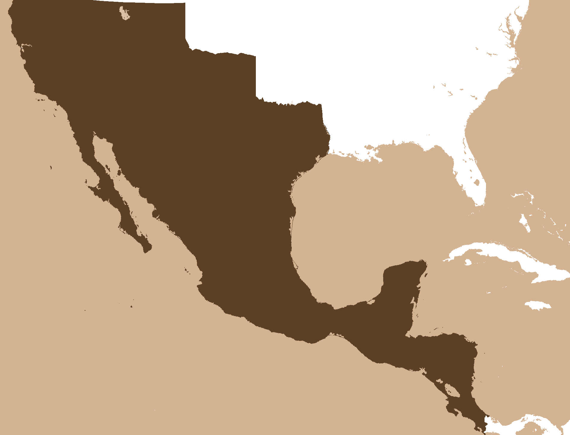 Mapa del Primer Imperio Mexicano