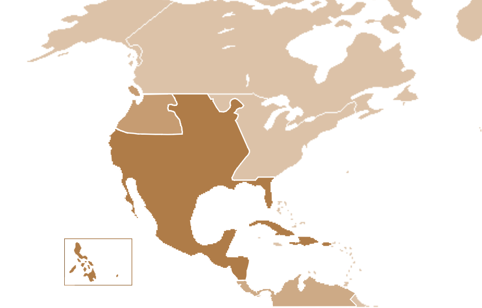 Mapa del virreinato de Nueva España